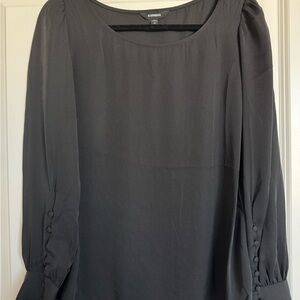 Express Black Long Sleeve Blouse